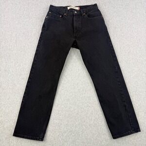 Vintage Levis Jeans Mens 32x30 (Fits 31x28) Black 505 Straight Leg Y2K Denim
